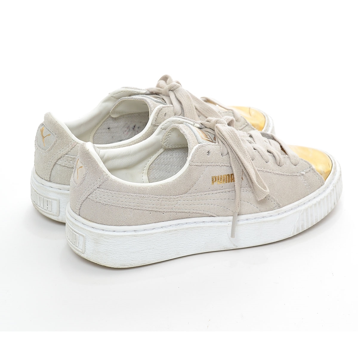 *362182 PUMA Puma * спортивные туфли замша платформа 362222-01 размер 22.5cm женский серый ju Gold 