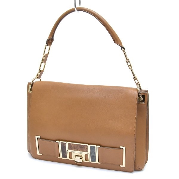 *092727 ANYA HINDMARCH Anya Hindmarch 0 кожа сумка на плечо MA женский Brown одноцветный 