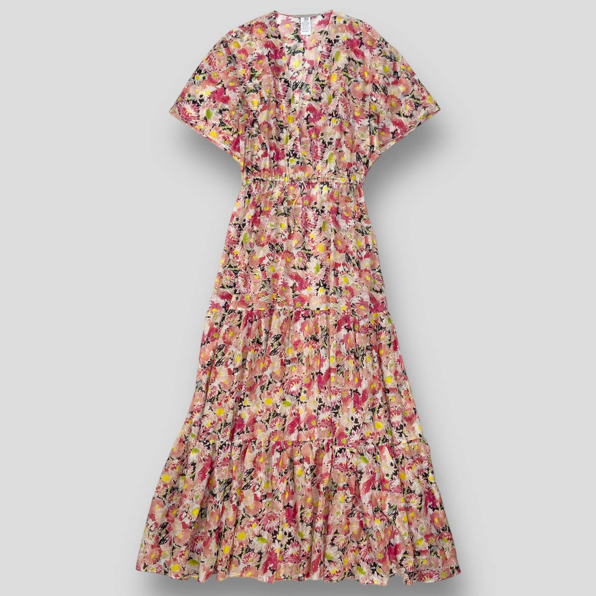 極美品 STELLA McCARTNEY WATERCOLOUR FLORAL BEACH DRESS ウォーターカラー フローラルビーチドレス S7AJ21290 L ワンピース フラワー_画像1