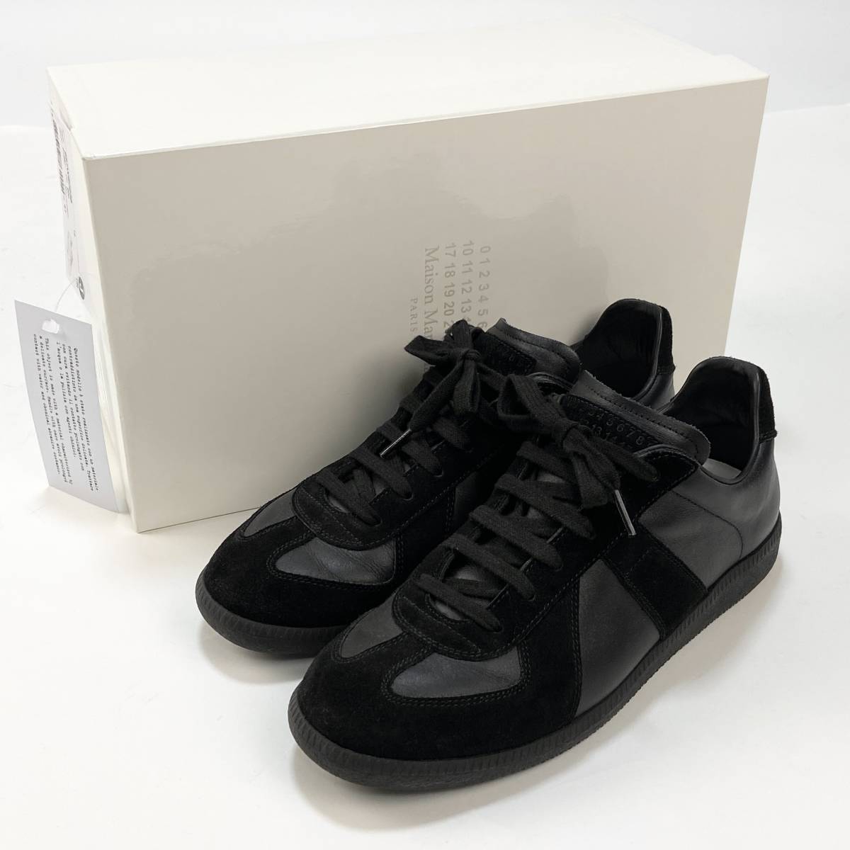 美品 Maison Margiela 22 メゾンマルジェラ 22SS Replica Low Top Monotone レプリカ ロートップ S57WS0236 P1897 41 ジャーマントレーナー