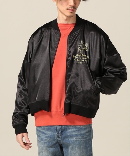 ウィリーチャバリア 20SS サテントラックジャケット / ブルゾン 美品 WILLY CHAVARRIA ウィリーチャバリア 20SS SATIN TRACK