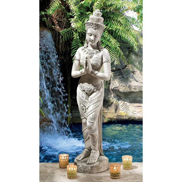 タイ・テパノムの美しい乙女 女神の彫像 彫刻/ アンコールワット スコータイ王朝（輸入品