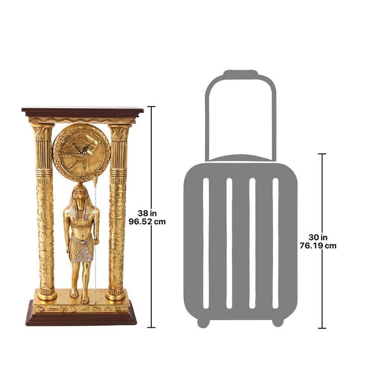 古代エジプト アメン神殿 王室の時計彫像 卓上時計クロック彫刻 書斎 会議室 ホテル レストラン カフェ パブ 贈り物 輸入品_画像2