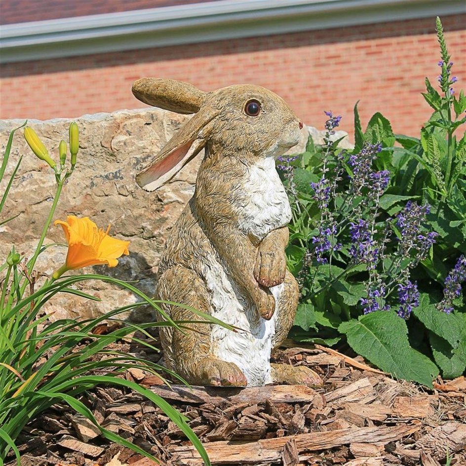 ウサギのホッパー ガーデンラビット ウサギの立像 彫像 イテリア彫刻 芝生 玄関 書斎 贈り物 輸入品