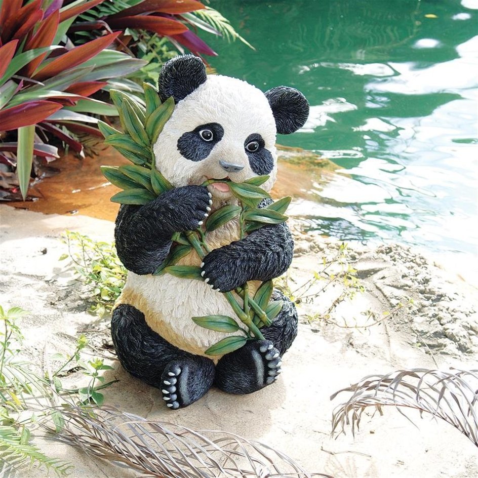 赤ちゃんパンダ（天山テンサン）の彫像 動物コレクション 庭園 ガーデンイング エントランス 贈り物 輸入品