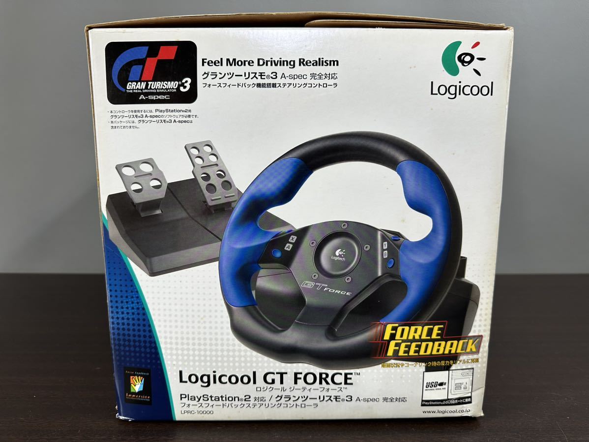 未使用品 Logicool ロジクール GT FORCE グランツーリスモ3 ステアリング コントローラー PS2 プレイステーション2_画像3