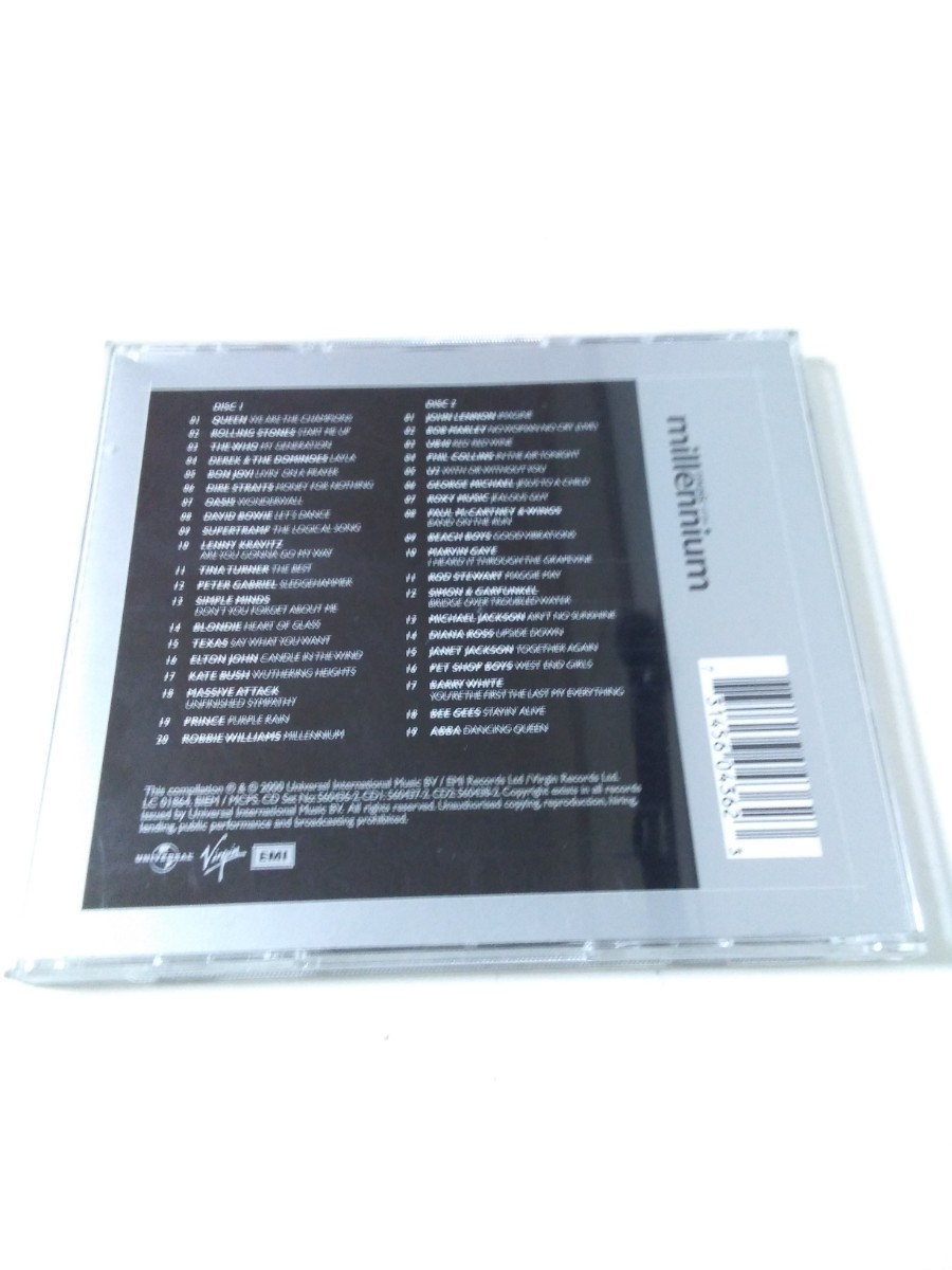 中古 輸入CD オムニバス盤 ミレミアム 80年代を中心にした究極のヒットオムニバス盤 クィーン ボウイ アバ U2 オアシス ストーンズetc　 _画像2