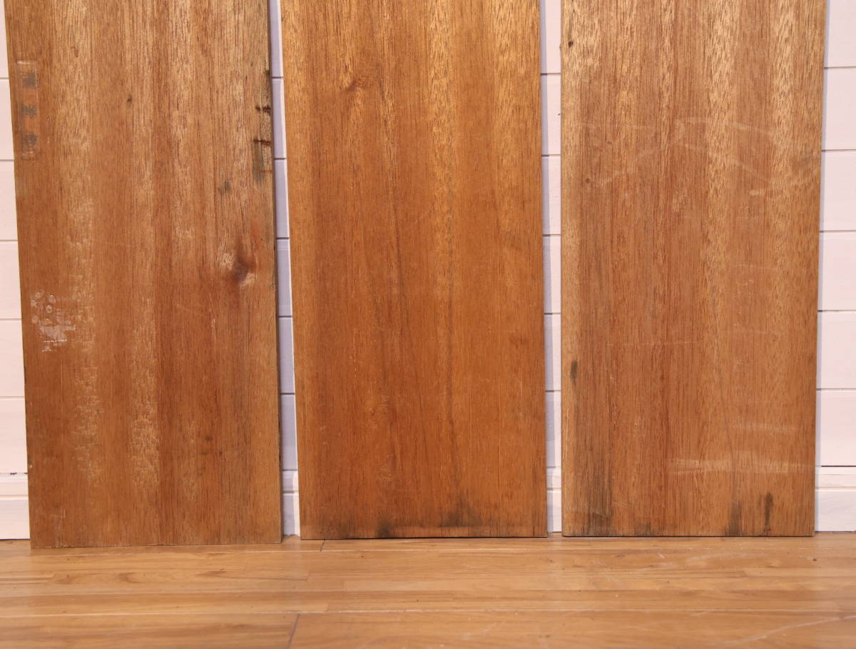 『古材 3枚セット』 No,346 ラワン 足場板 床材 棚板 天板 古板 木工 時代物 アンティーク ヴィンテージ　フローリング DIY_画像4