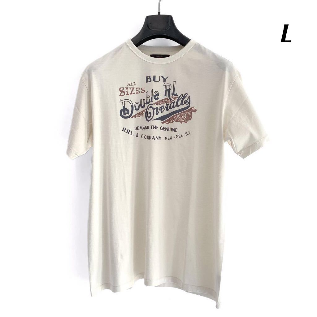 人気23SS 新品 DOUBLE RL RRLダブルアールエル ラルフローレン ジャージー グラフィック Tシャツ カットソー 半袖 ホワイト Lサイズ
