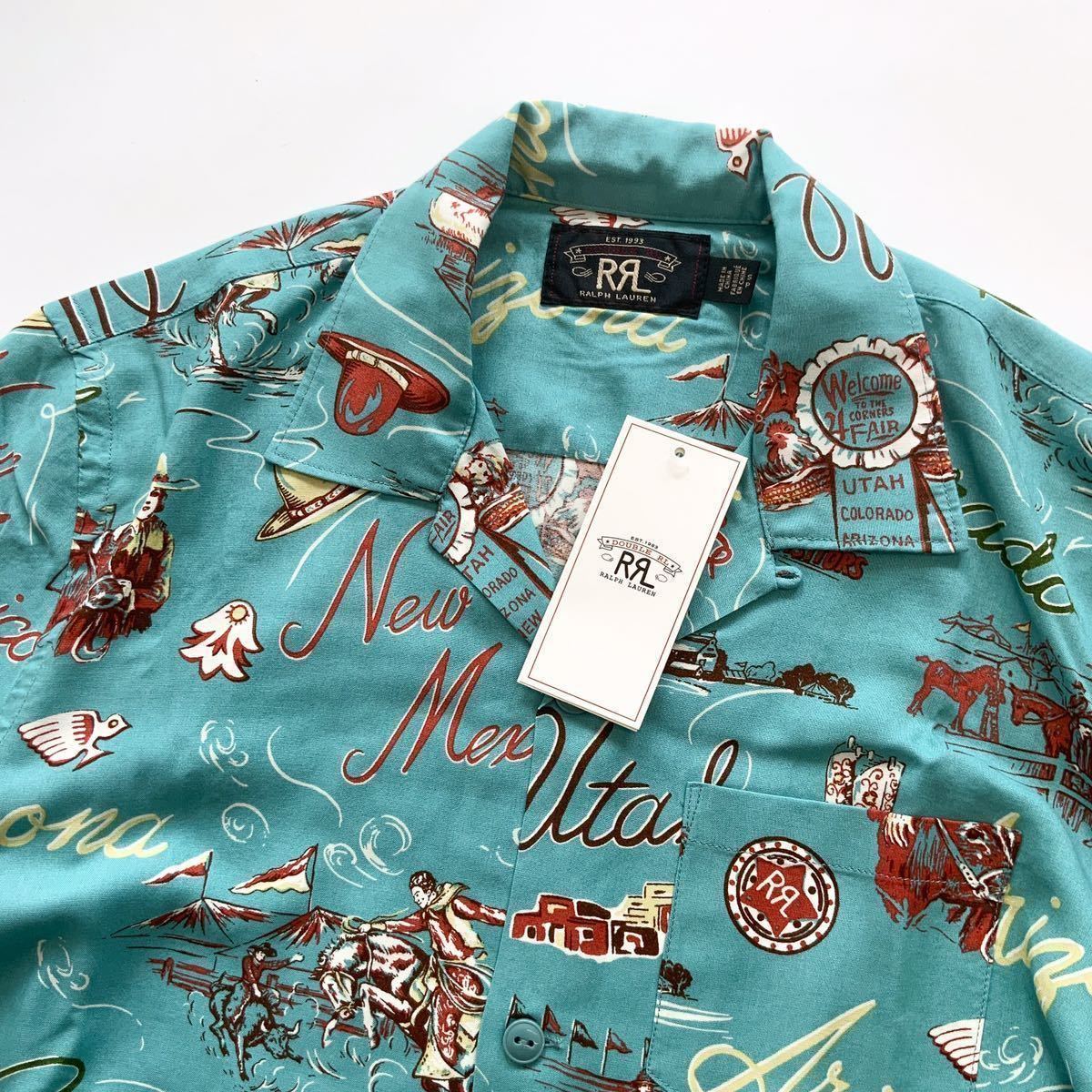  popular commodity 22SS new goods DOUBLE RL RRL print camp shirt Ralph Lauren RR L short sleeves aloha shirt S size 