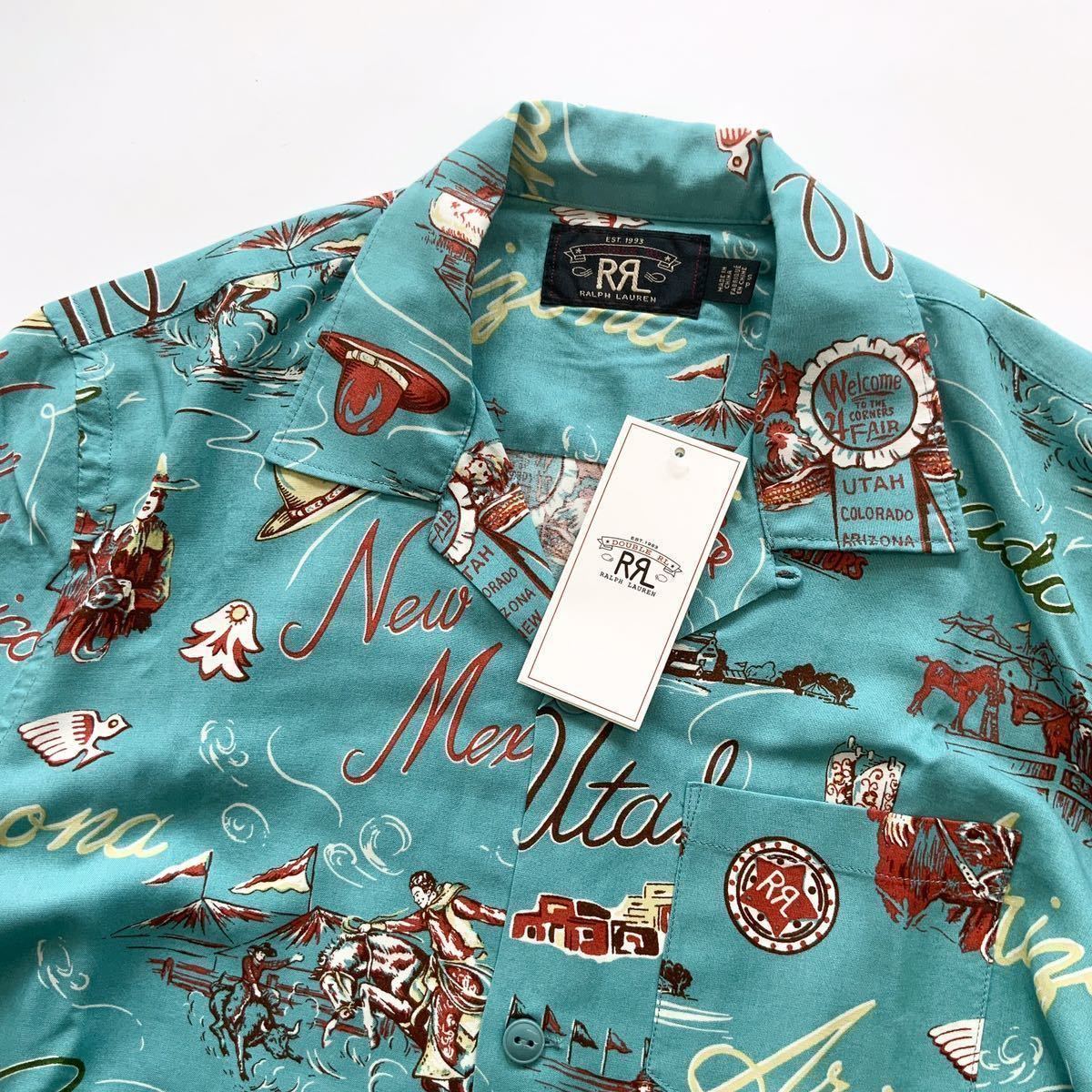 人気商品 22SS 新品 DOUBLE RL RRL プリント キャンプ シャツ ラルフ