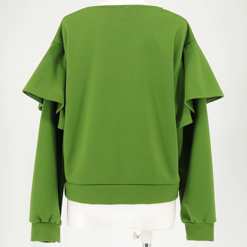 □67%OFF□ she mo shelly M 着回し抜群! ショルダーフリルプル