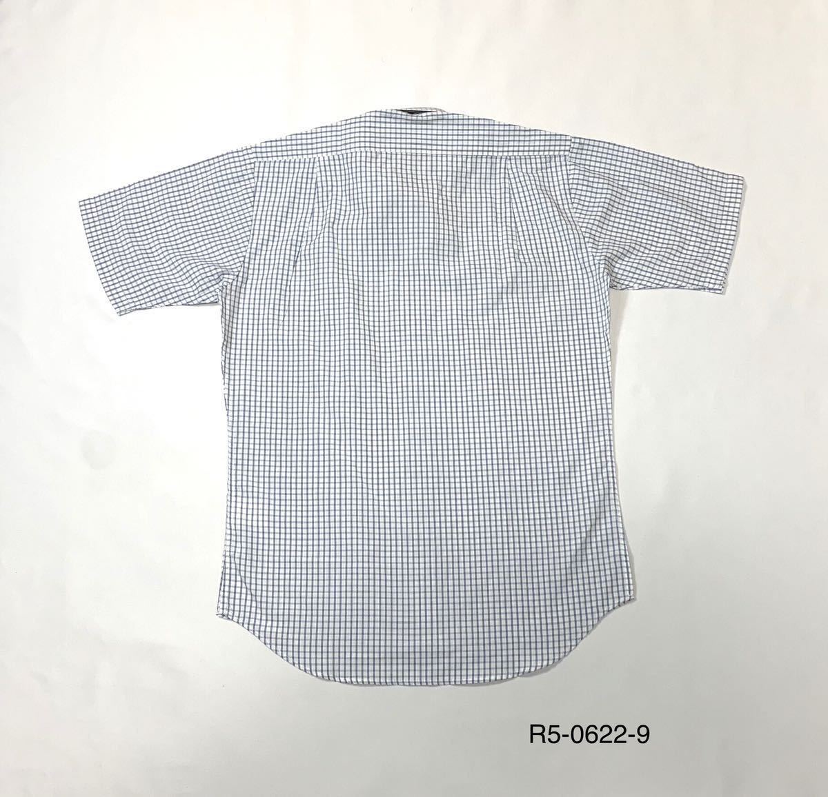 (未使用) JUST WELL // COOLBIZ 形態安定 半袖 チェック柄 シャツ・ワイシャツ (白) サイズ M_画像2