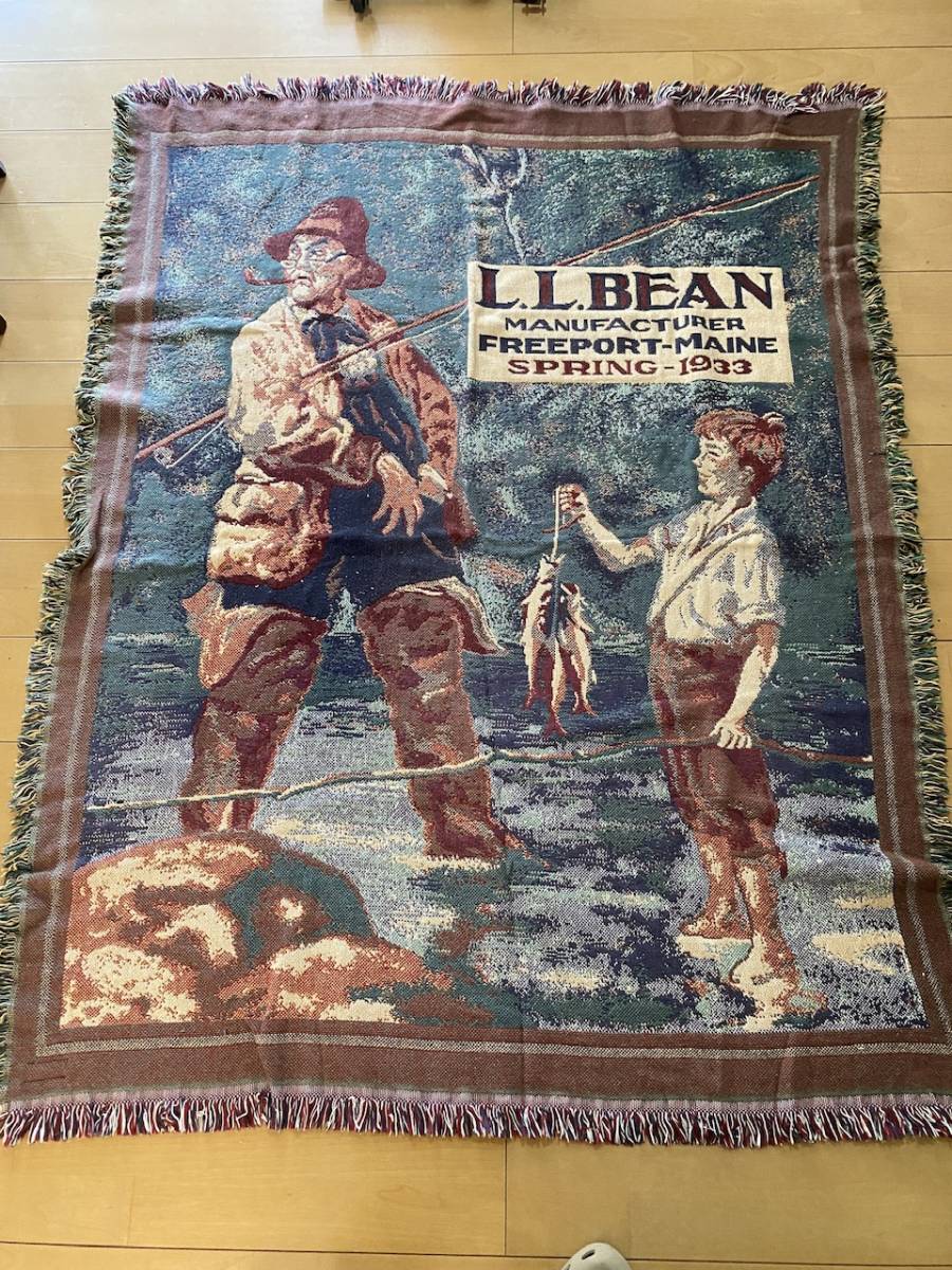 L .L.B ean LLビーン　美品　超貴重　ヴィンテージ　ラグマット　タペストリー　USA製　_画像1