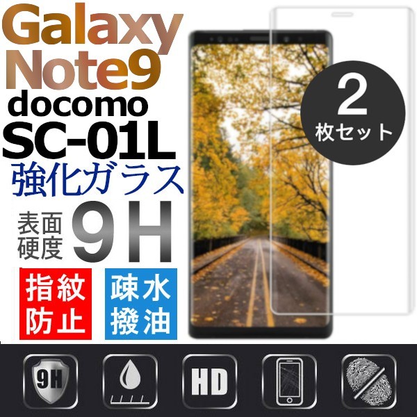 2枚組 Galaxy note 9 docomo SC-01L ガラスフィルム 3Ｄ曲面全面保護