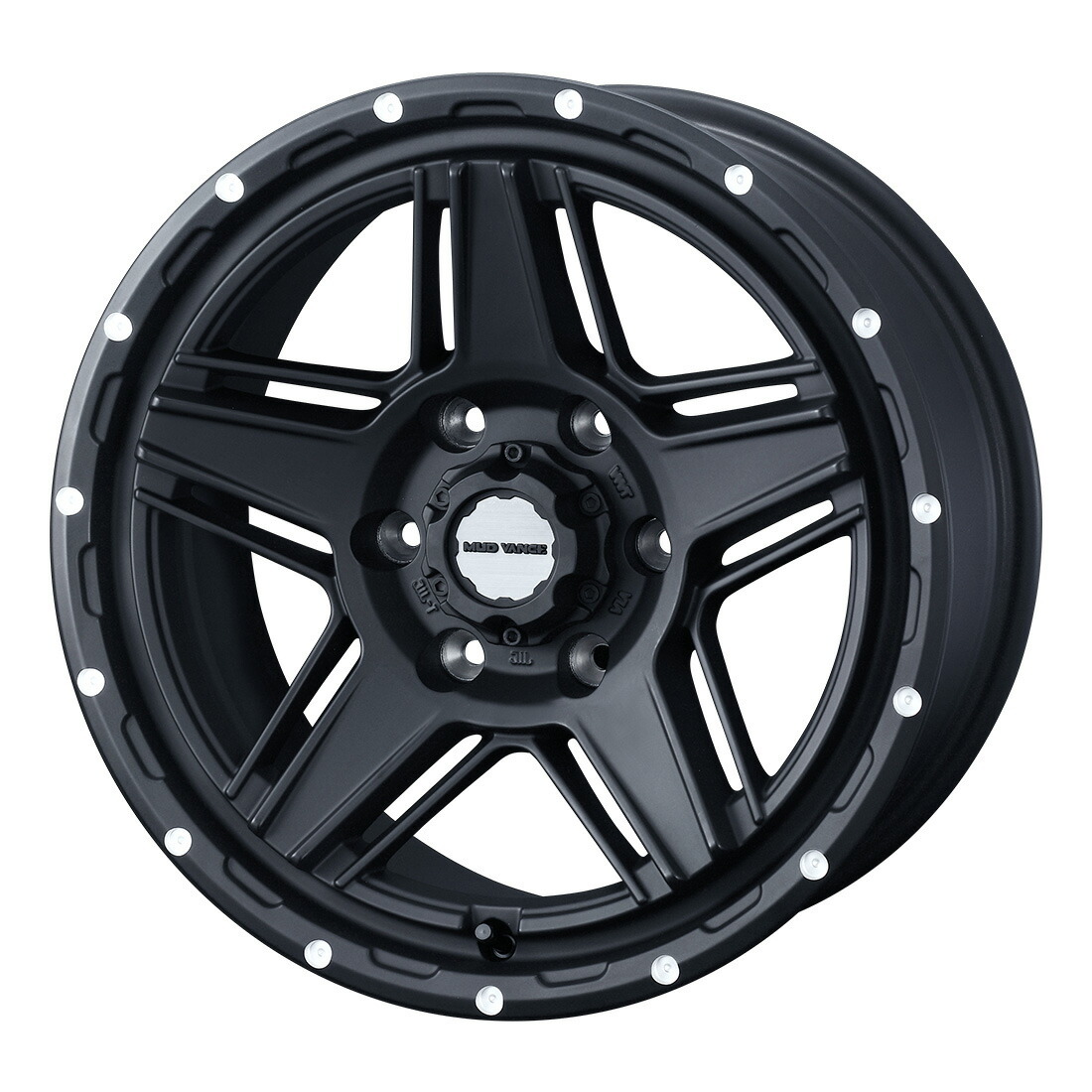 ウェッズ アドベンチャー マッドヴァンス07 (フルマットブラック) アルミホイール 4本セット 17×8.0J 6H PCD139.7 +20_画像1