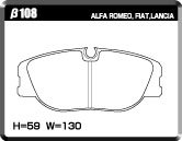 ACRE アクレ ブレーキパッド ダストレスリアル 前後セット アルファロメオ アルファ155 Q4 167A2C H4.9～H7.12 4WD 2.0L フロントLUCAS_画像2