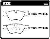 ACRE アクレ ブレーキパッド ZZC 前後セット BMW 3シリーズ (E92) 320i クーペ WA20 KD20 KD20G H19.5～H23.12 FR 2.0L_画像2