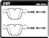 ACRE アクレ ブレーキパッド フォーミュラ800C リア用 BMW X6 (E72) アクティブハイブリッド FH44 H22.7～R1.12 4WD 4.4L_画像2