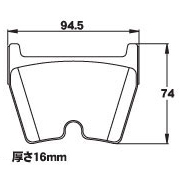 ACRE アクレ ブレーキパッド PC2600 フロント用 アウディ R8スパイダー 42CMPF H24.4～H25.4 4WD 5.2L_画像2