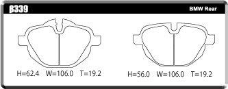 ACRE アクレ ブレーキパッド ZZC リア用 BMW Z4 (E89) sDrive 35i/35is LM30 LM35 H21.5～H29.6 FR 3.0L_画像2