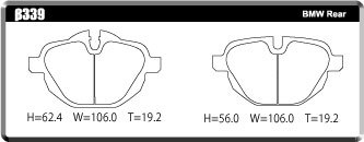 ACRE アクレ ブレーキパッド ダストレスリアル リア用 BMW Z4 (E89) sDrive 35i/35is LM30 LM35 H21.5～H29.6 FR 3.0L_画像2