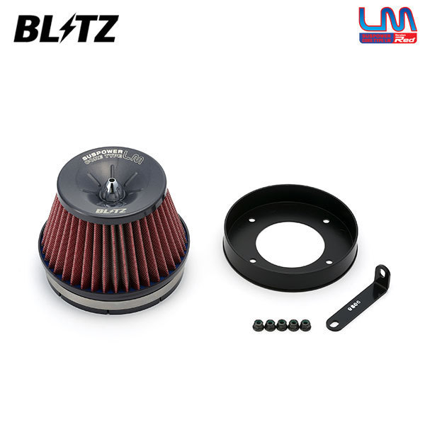 BLITZ ブリッツ サスパワー コアタイプLM レッド エアクリーナー シルビア S14 H5.10～H11.1 SR20DET_画像1