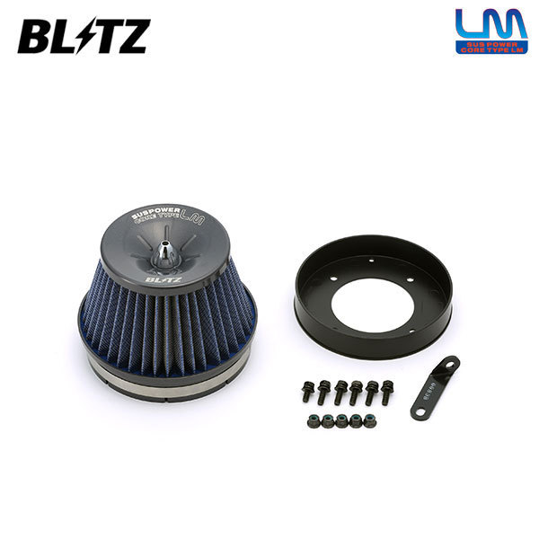 BLITZ ブリッツ サスパワー コアタイプLM ブルー エアクリーナー エルグランド E51 NE51 ME51 H14.5～H22.8 VQ35DE/VQ25DE_画像1