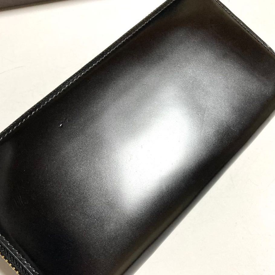 ココマイスター コードバン ラウンド長財布 黒鹿毛 黒 - 通販 - inova