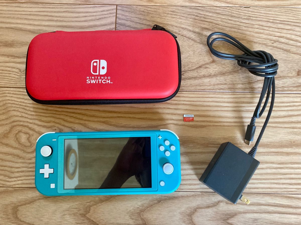 【美品/128G SDカード付属】Nintendo Switch Lite 本体 ターコイズブルー ケース・充電ケーブル付属