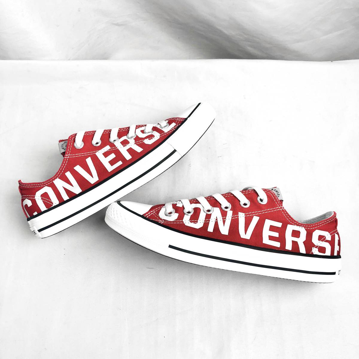 人気★CONVERSE★24.5cm ローカットスニーカー コンバース ネクスター レディース 赤 レッド ビックロゴ 6ホールシューズ 靴 S499_画像5