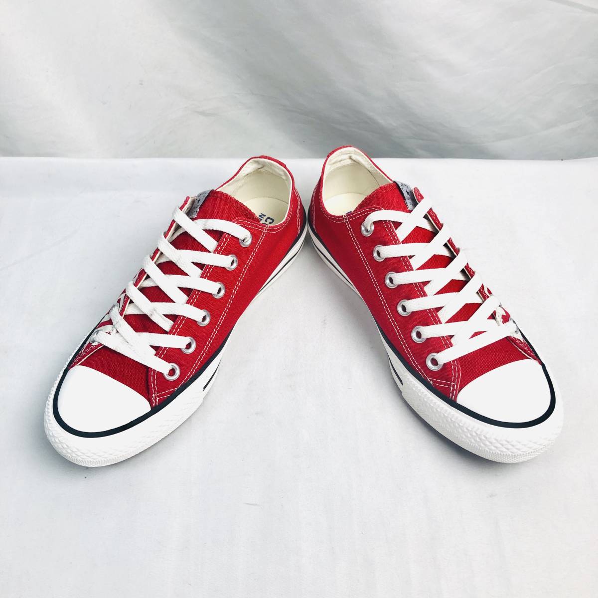 人気★CONVERSE★24.5cm ローカットスニーカー コンバース ネクスター レディース 赤 レッド ビックロゴ 6ホールシューズ 靴 S499_画像3