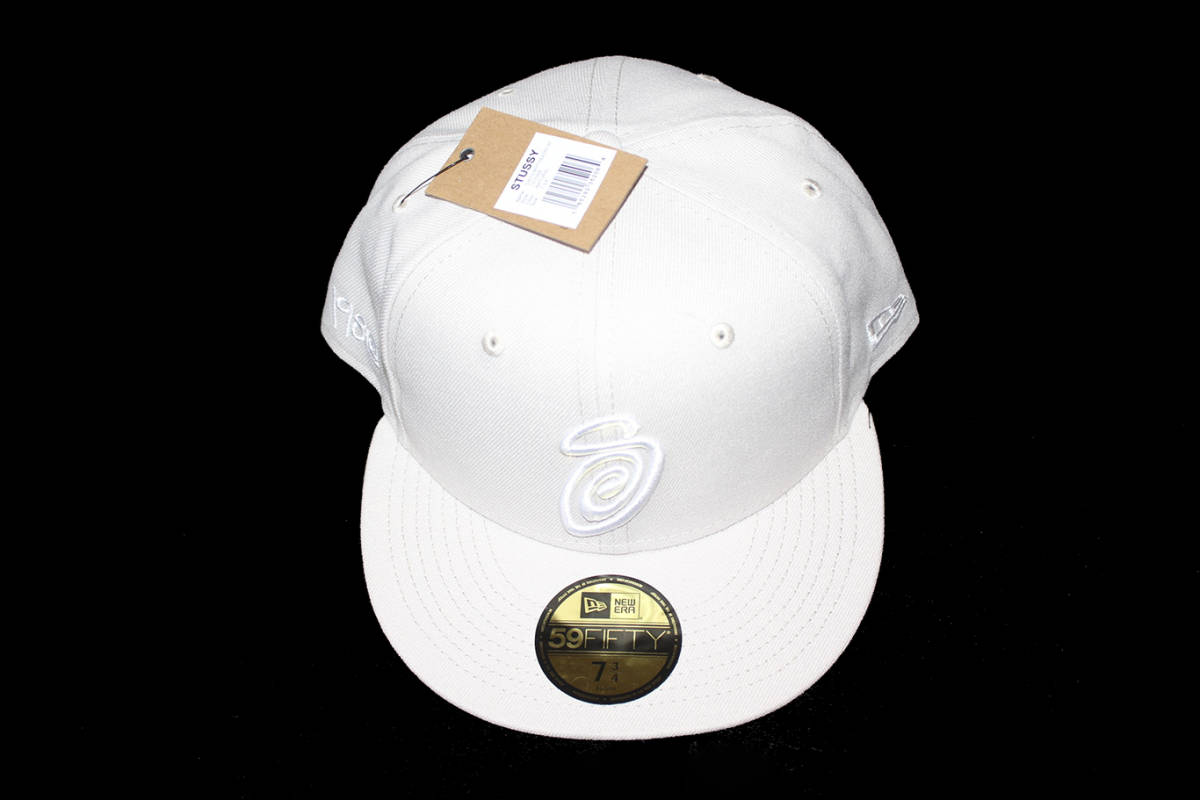 予約販売品】 STUSSY CURLY S NEW ERA NATURAL 7 3/4 帽子