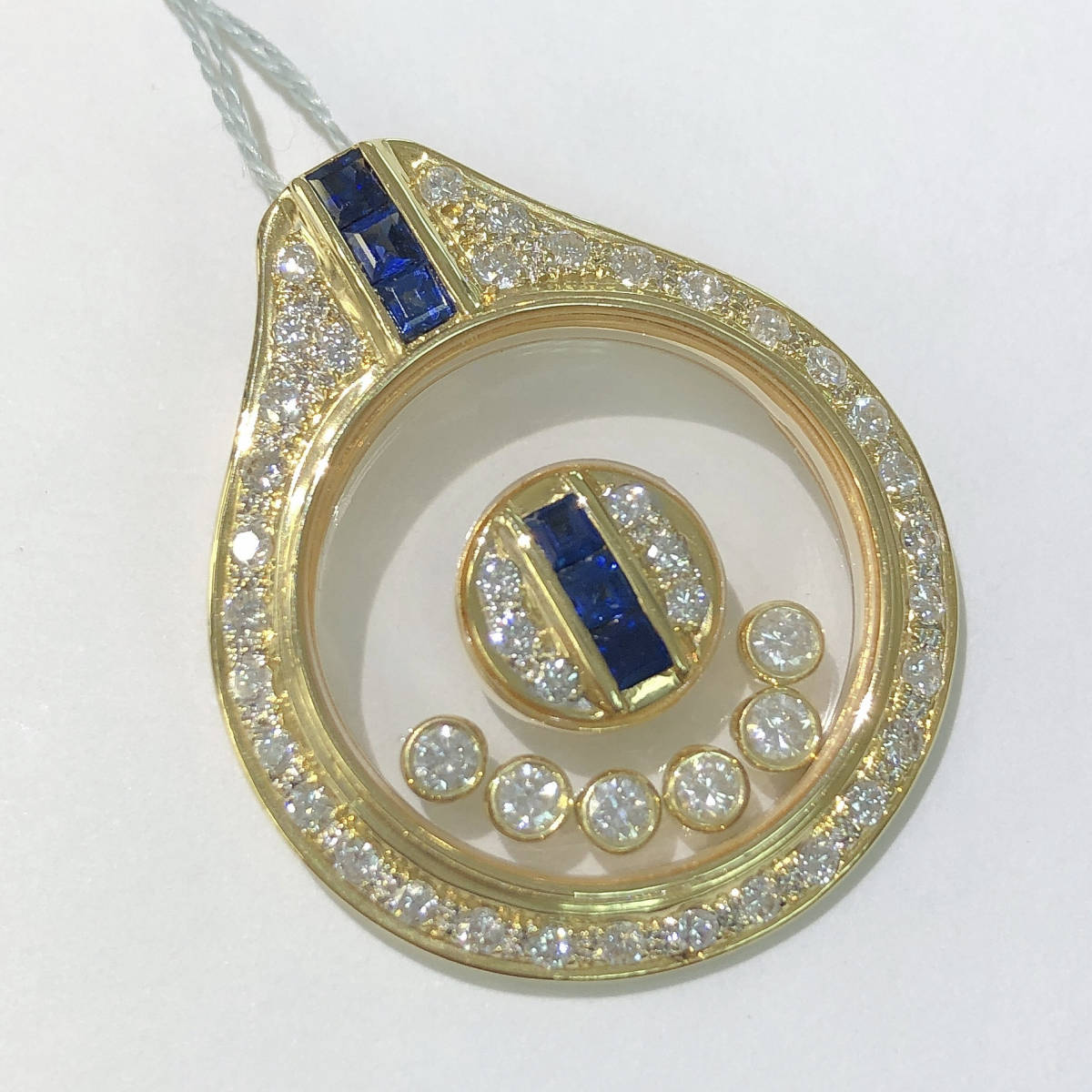 素敵な ☆美品☆ K18 天然サファイア0.54ct 天然ダイヤモンド0.88ct