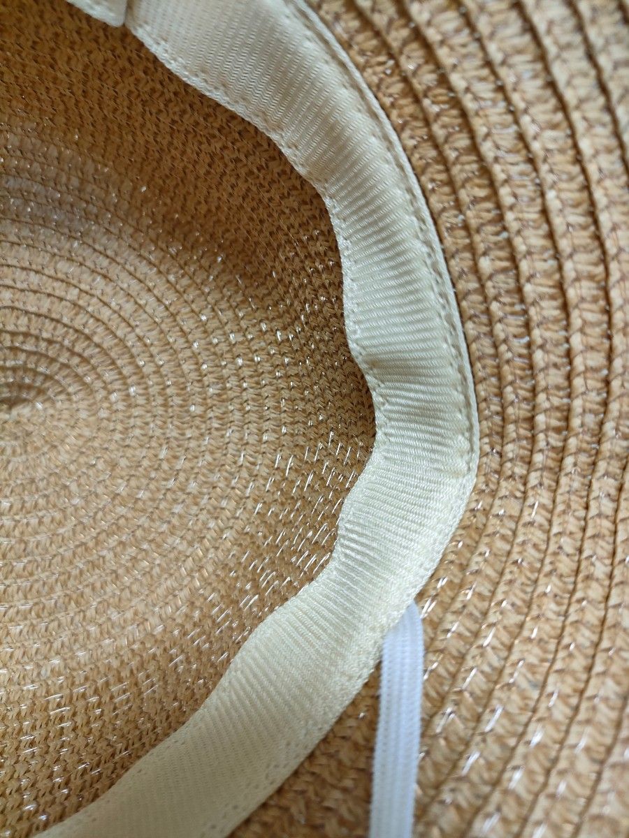 麦わら帽子  つば広ハット 日よけ帽子 日焼け予防 紫外線対策 春夏 フリーサイズ 通気性 つば広15cm