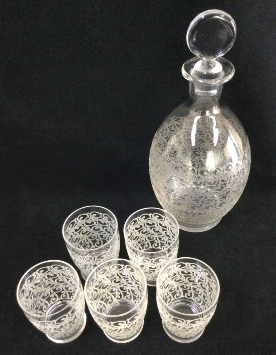 オールド バカラ Baccarat ローハン デキャンタ グラス 5客 Gouviuex