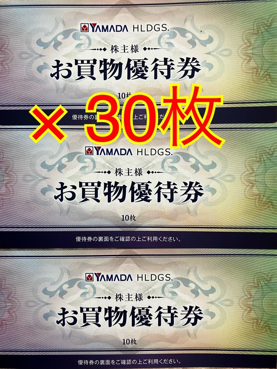 送料込!□2023年12月末日迄15000円分(500円×30枚)□ヤマダ電機株主優待