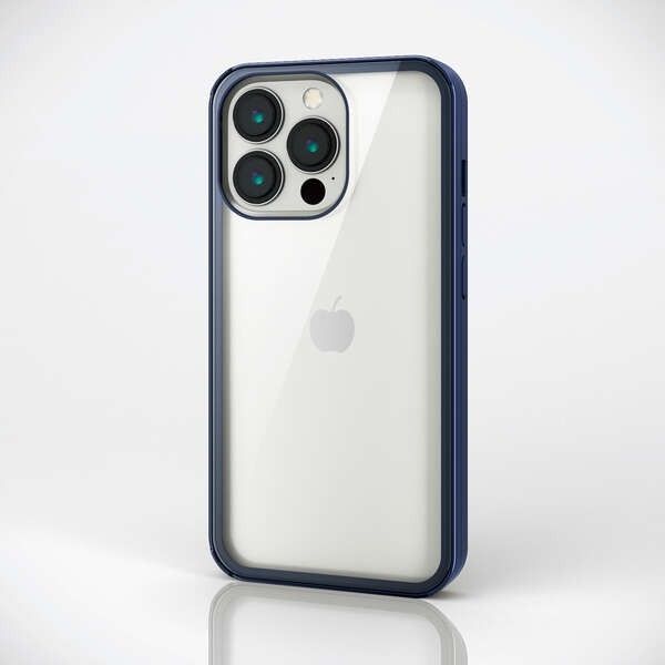 2個セット! iPhone 13 Pro ハイブリッドケース 360度保護 背面ガラス ブルー と画面フィルムセットカメラが三眼用