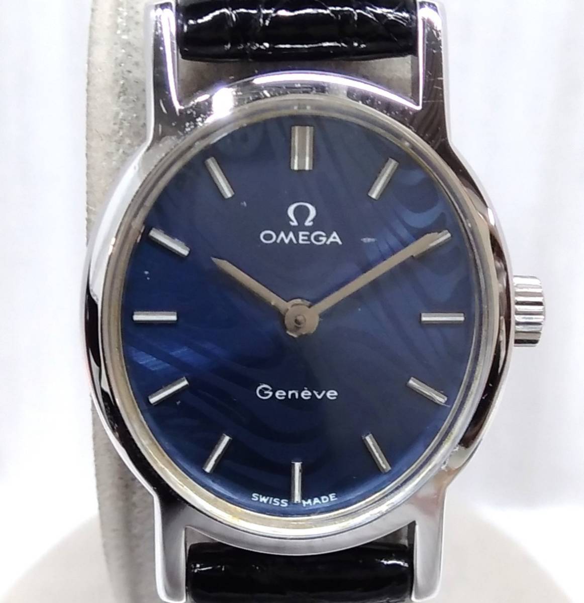 卸し売り購入 マーブル文字盤 ブルー ジュネーブ Geneve オメガ OMEGA