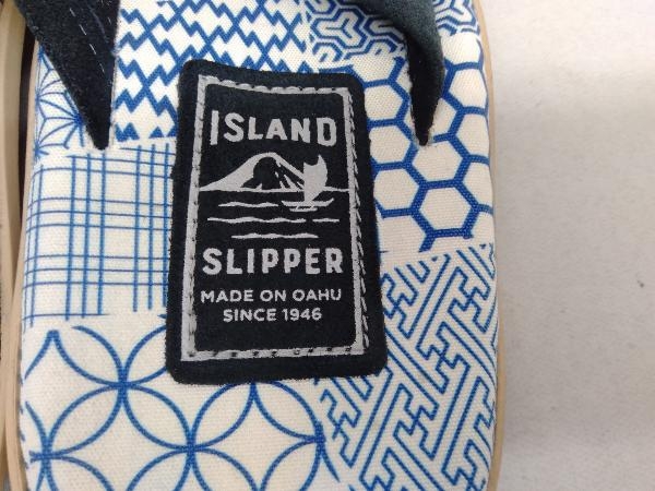 ISLAND SLIPPER サンダル サイズ9 ブルー 和柄 アイランドスリッパ 本体のみの画像3