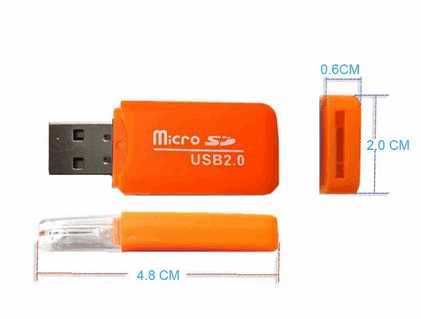  микро SD устройство для считывания карт USB2.0 лиловый [3 шт ]