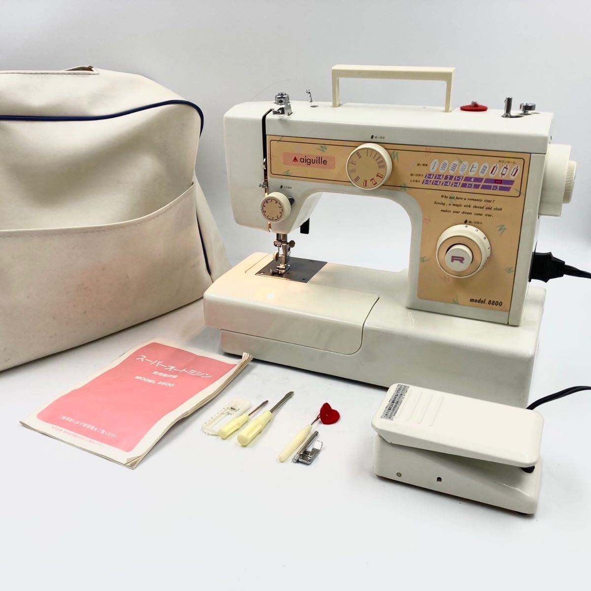 [ operation verification ending ] electron sewing machine to-wa super auto sewing machine model 8800 Showa Retro 