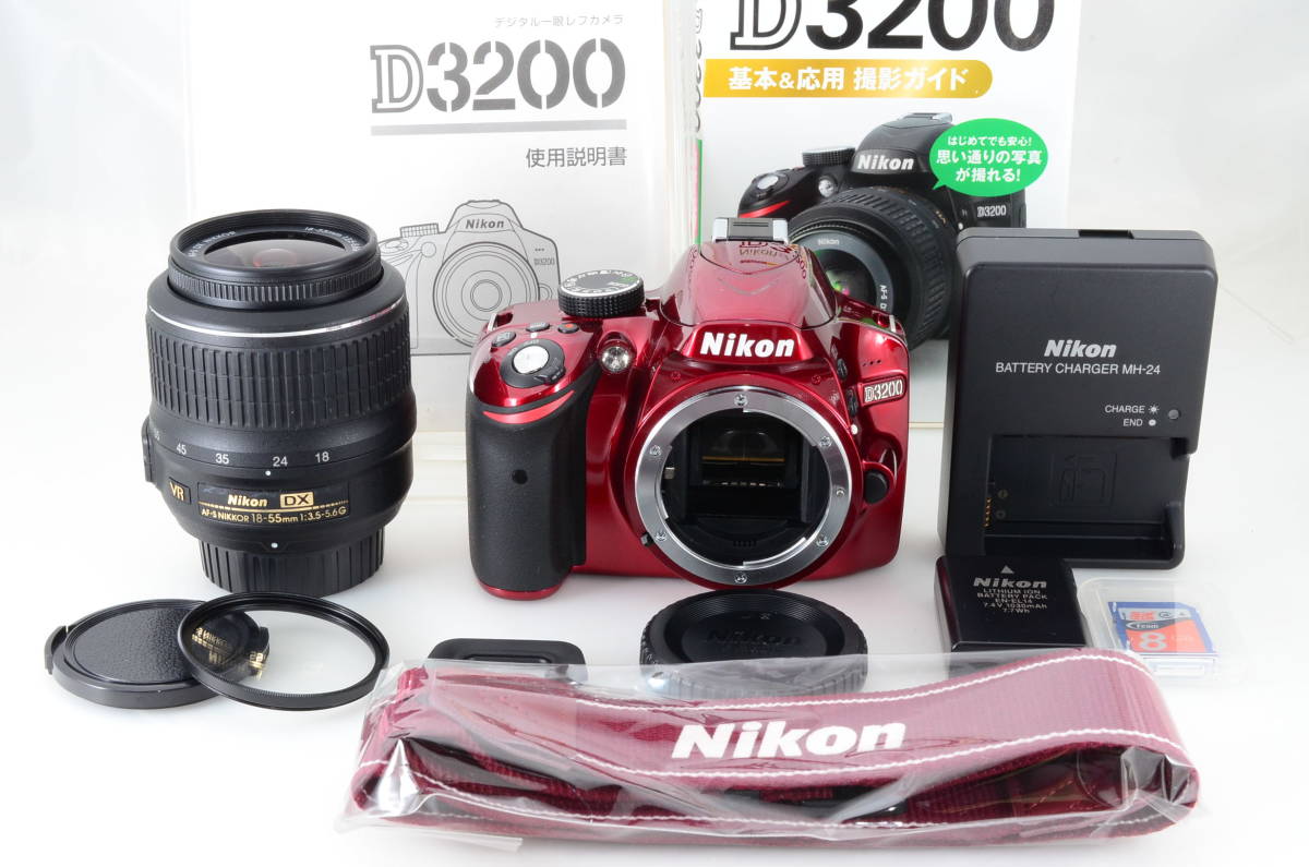 ☆S数僅か76回/新品同様☆Nikon ニコン D3200 AF-S 18-55 VR レンズ
