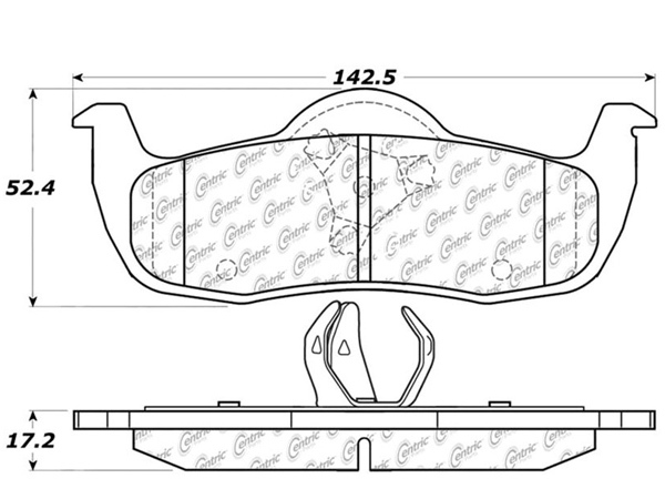 Centric rear brake pad 103.10870 (2005-2010y Jeep Grand Cherokee,06-10y commander )