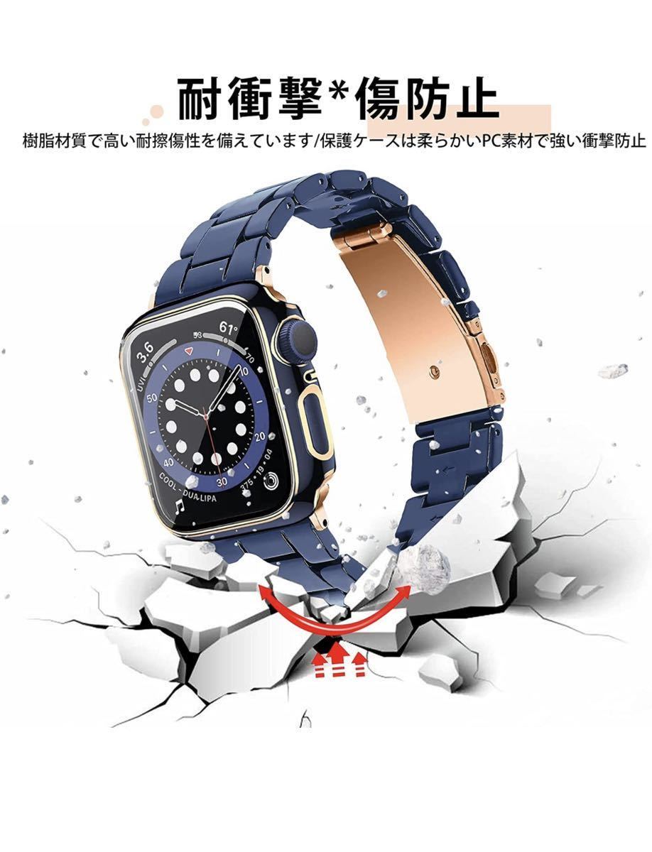 Apple Watch 用 バンド 樹脂バンド アップル ウォッチ バンド apple Watch 一体型 ケース付き 40mmケース38/40/41mmバンド共通_画像2