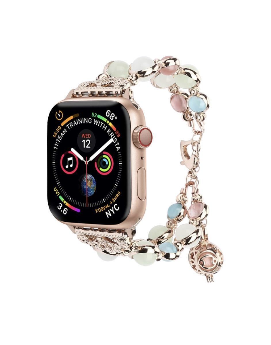 Apple Watch バンド　38/40/41mm パール 夜光機能 ファッション カジュアル ブレスレット iWatch 交換 腕時計ベルトエレガント_画像1