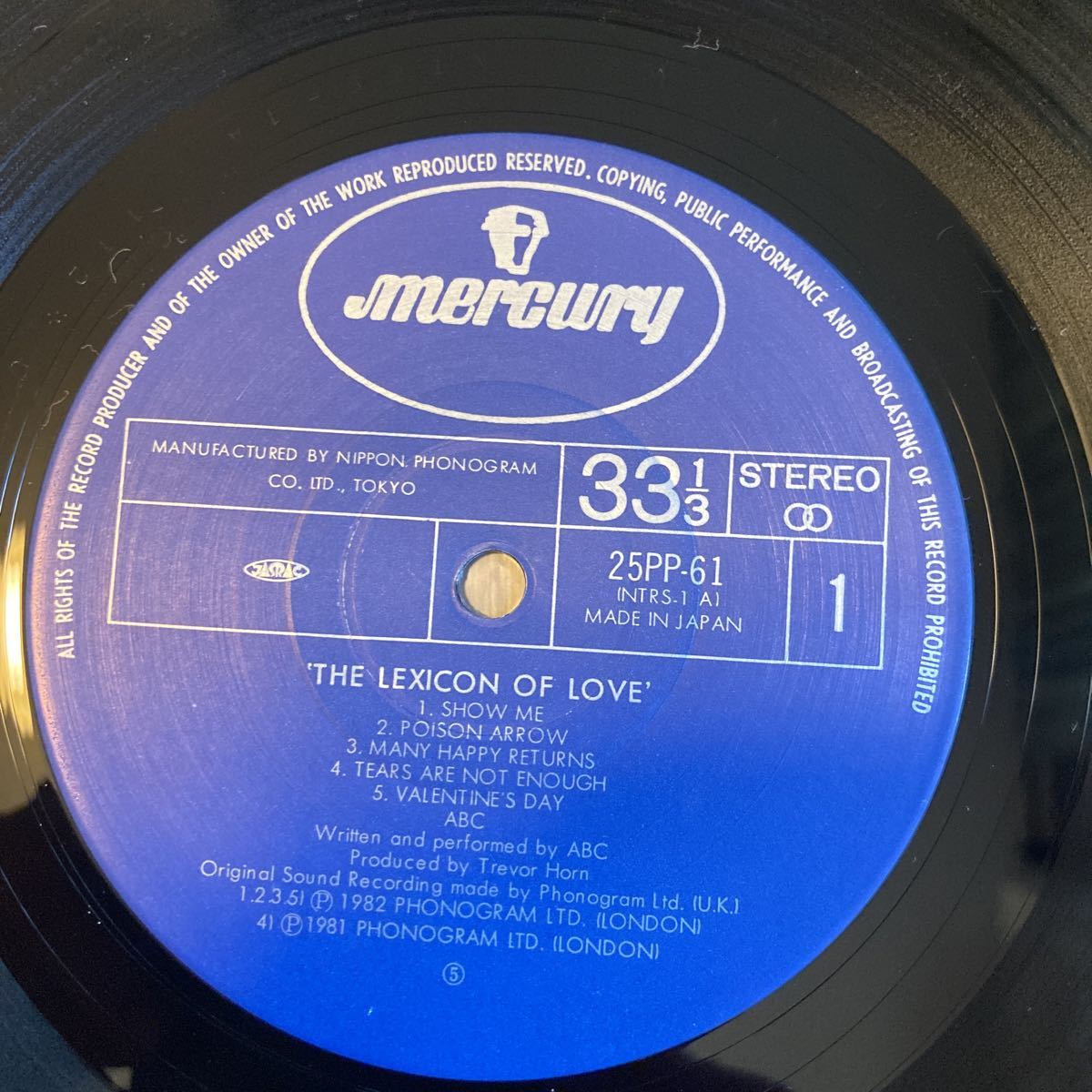 再生良好 美品 帯付LP/ ABC「ルック・オブ・ラブ / THE LEXICON OF LOVE」バレンタイン・デイ　ポイズン・アロー_画像7