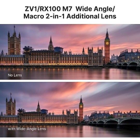Ulanzi 広角レンズ Sony ZV1用 WL-1 18mm　MARUMI ステップアップリング 49mm→52mm