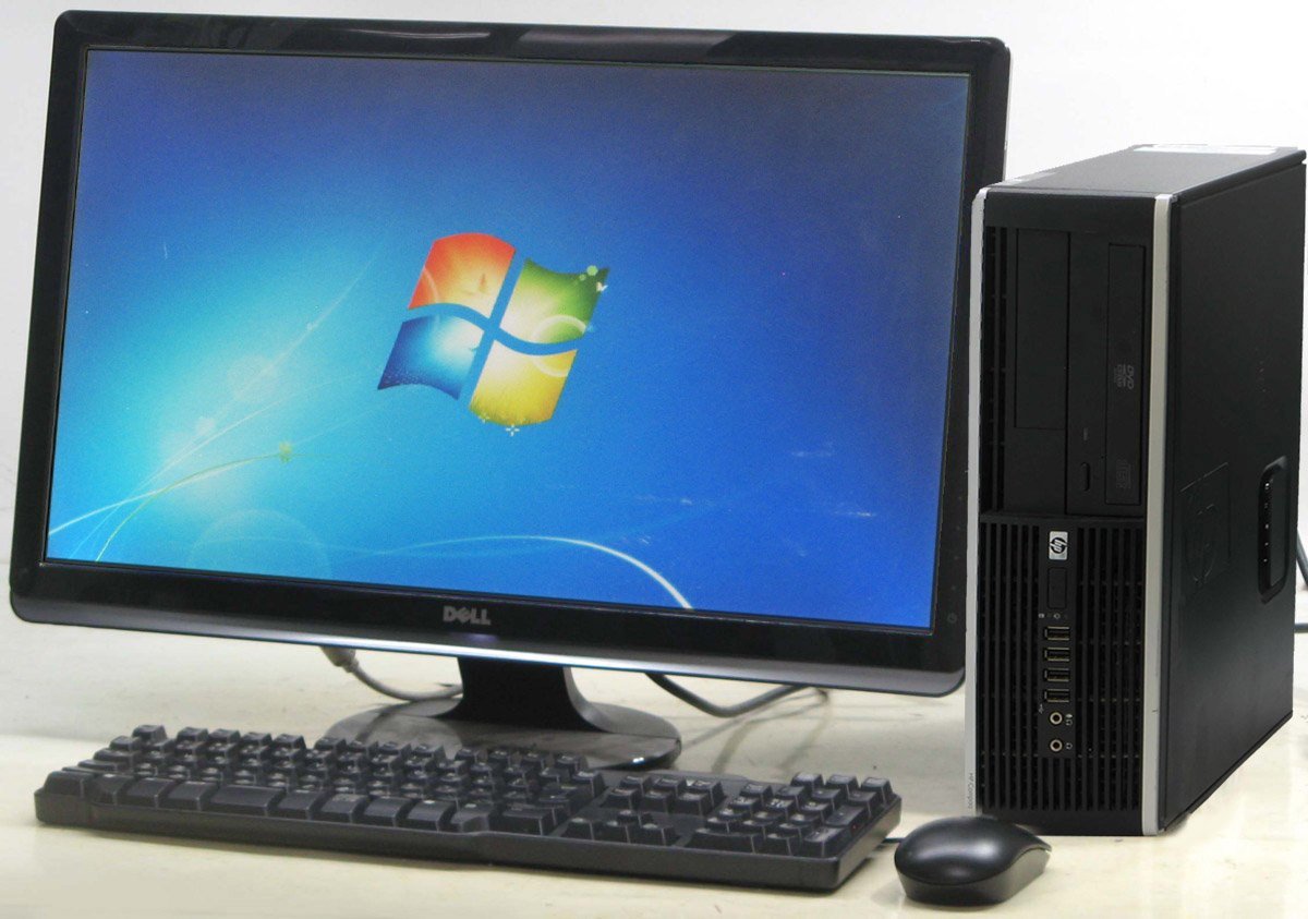 HP Compaq 6000 Pro SFF-E7500 ■ 24インチ 液晶セット ■ Core2Duo-E7500/DVDROM/DisplayPort/Windows7 デスクトップ