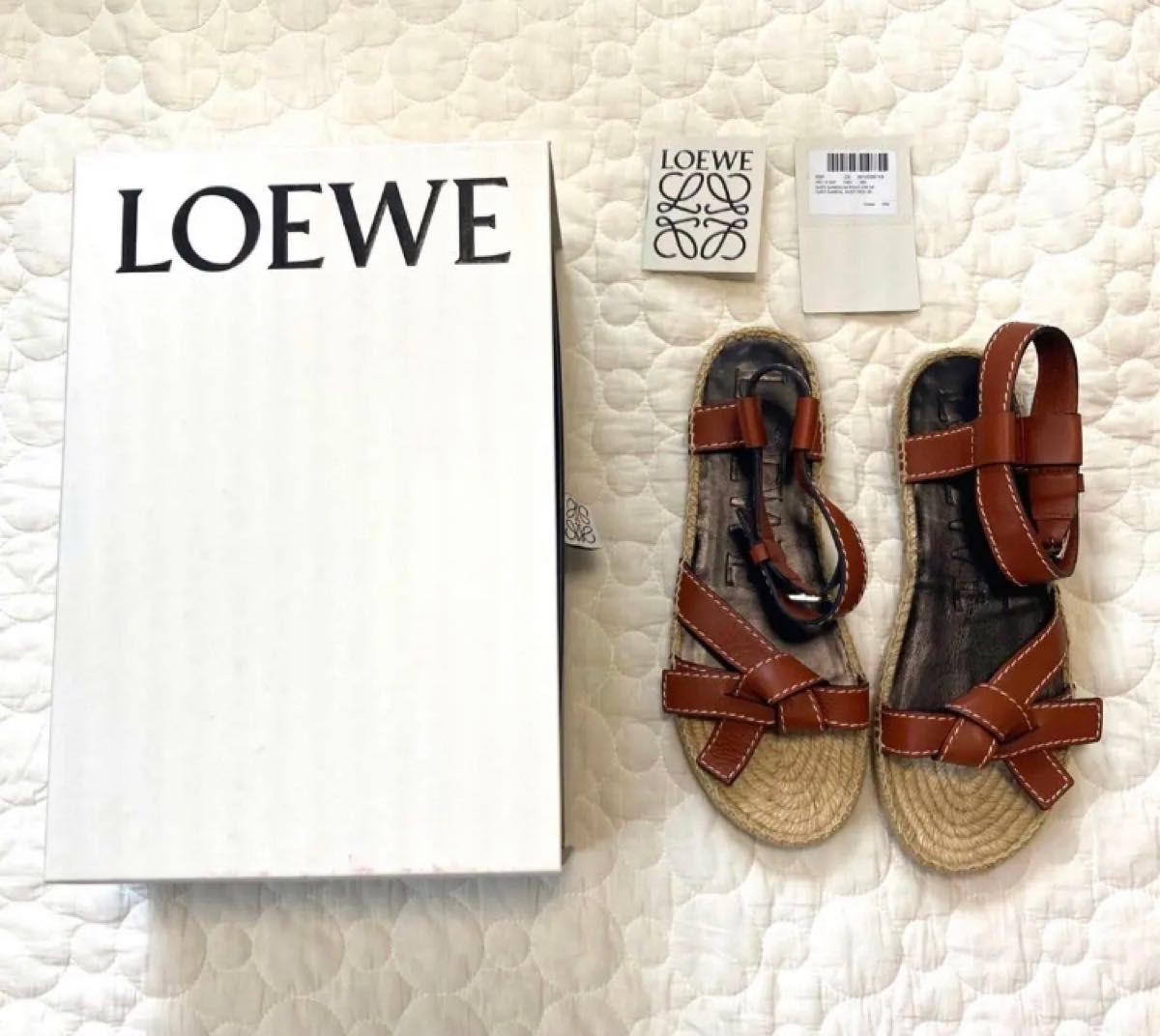 【新品未使用タグ付き保存袋付き】ロエベ LOEWE ノット　ストラップサンダル